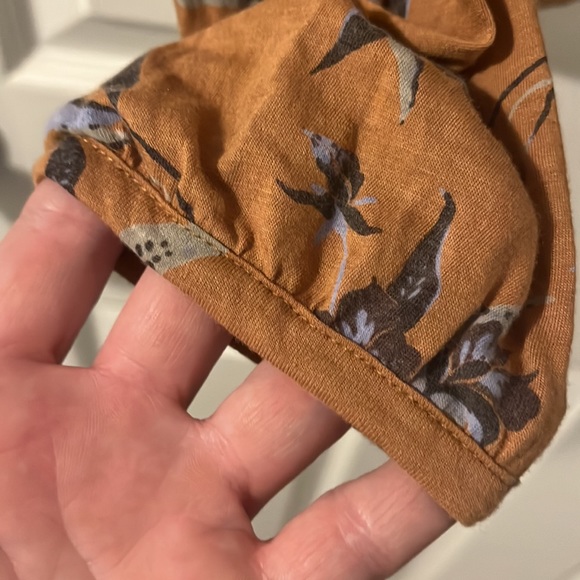 Free People Elsa Modal Blend Floral Top gold tone size small - Picture 5 of 8